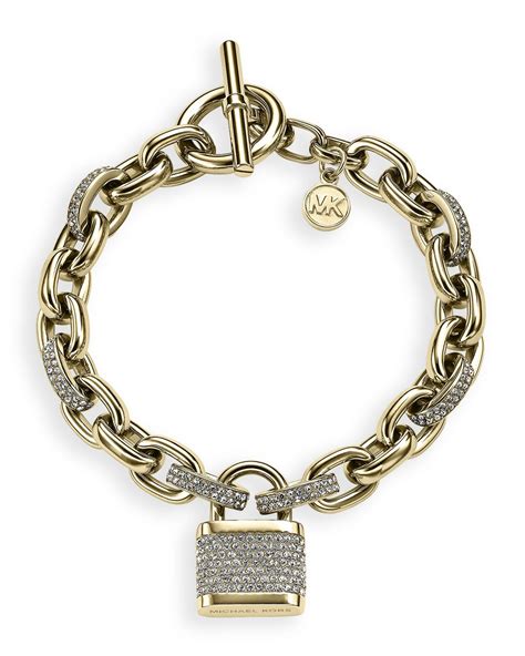 michael kors black padlock bracelet|Michael Kors charm bracelet.